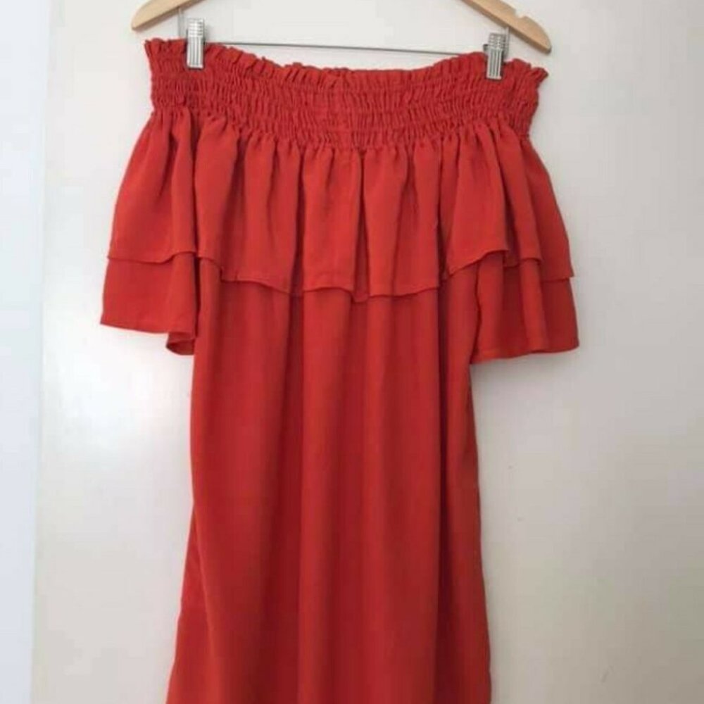 TIGERLILY Shirred Off The Shoulder Dress NWT R$170 - Picture 8 of 11